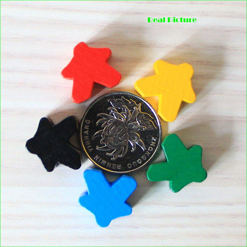 40 Pieces Game Pieces Wooden Chess Meeples/Carcassonne Board Game Accessories