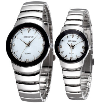 2019New Silver Acero inoxidable reloj diamante esfera de cristal para mujer moda y ocio pareja reloj de cuarzo RelogioFeminino