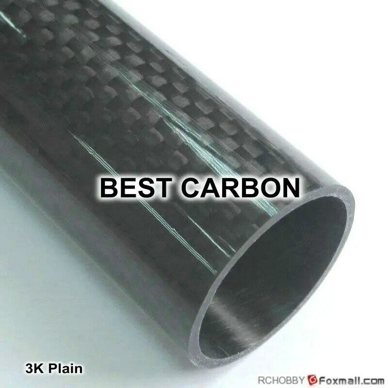 Tubo enrollado de tela de fibra de carbono 3K de alta calidad, 50mm x 47mm x 2000MMM, envío gratis