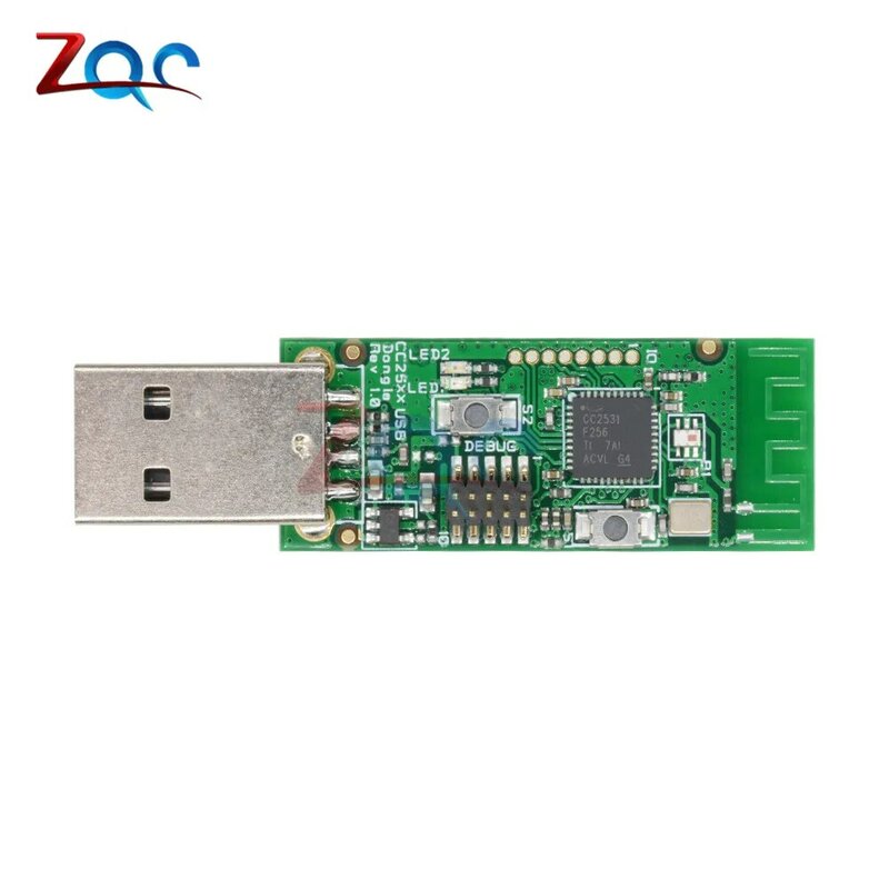Pacote de captura sem fio zigbee cc2531, módulo de analisador protocolo de placa simples com interface usb, pacote de captura