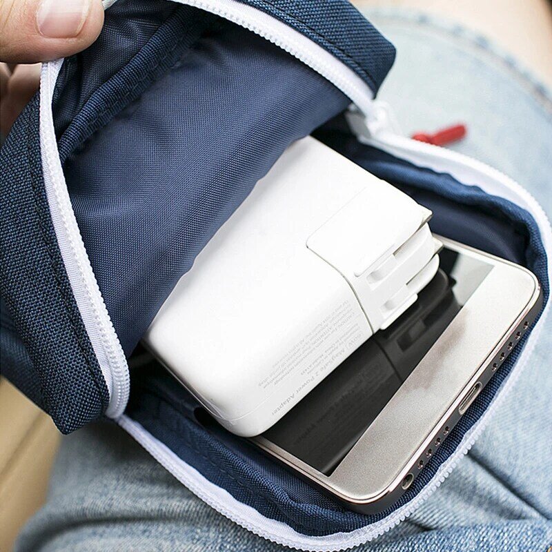 여자의 디지털 가방 데이터 라인 보조베터리 패키지 휴대용 다기능 여행 남자 파우치 케이스 액세서리 용품