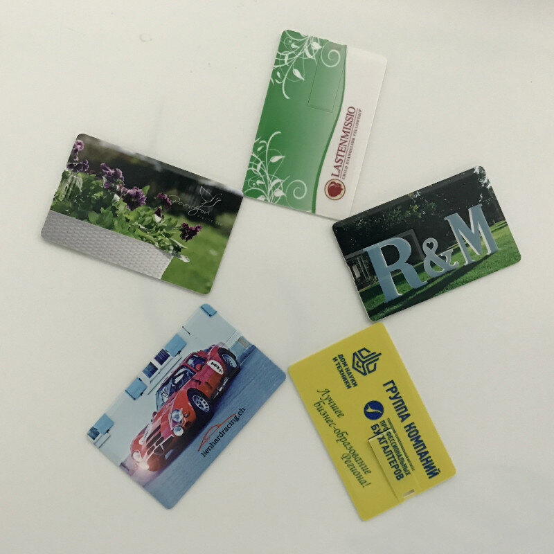 Cartão de banco de plástico em forma de 2 lados, logotipo da impressão usb 2.0, 4-32gb de memória flash drive usb (mais de 10 peças de logotipo personalizado)