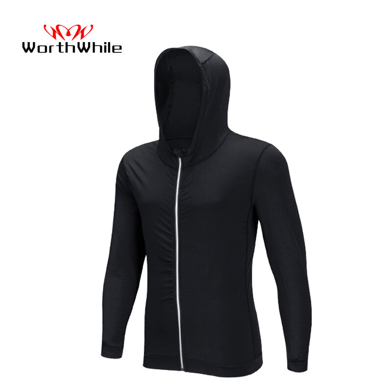 WorthWhile-abrigo deportivo para hombre, chaqueta de chándal, cubierta de secado rápido, traje para correr, trotar, gimnasio, ropa de entrenamiento reflectante