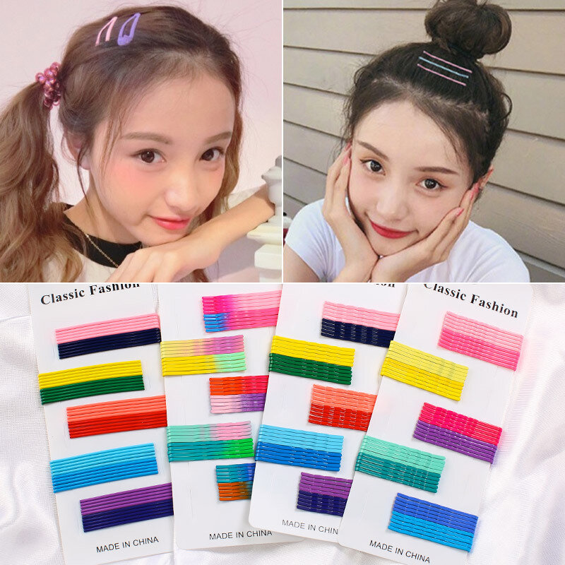 Horquillas de Metal de Color caramelo para mujer, pasadores para el pelo, accesorios para niña, 2019