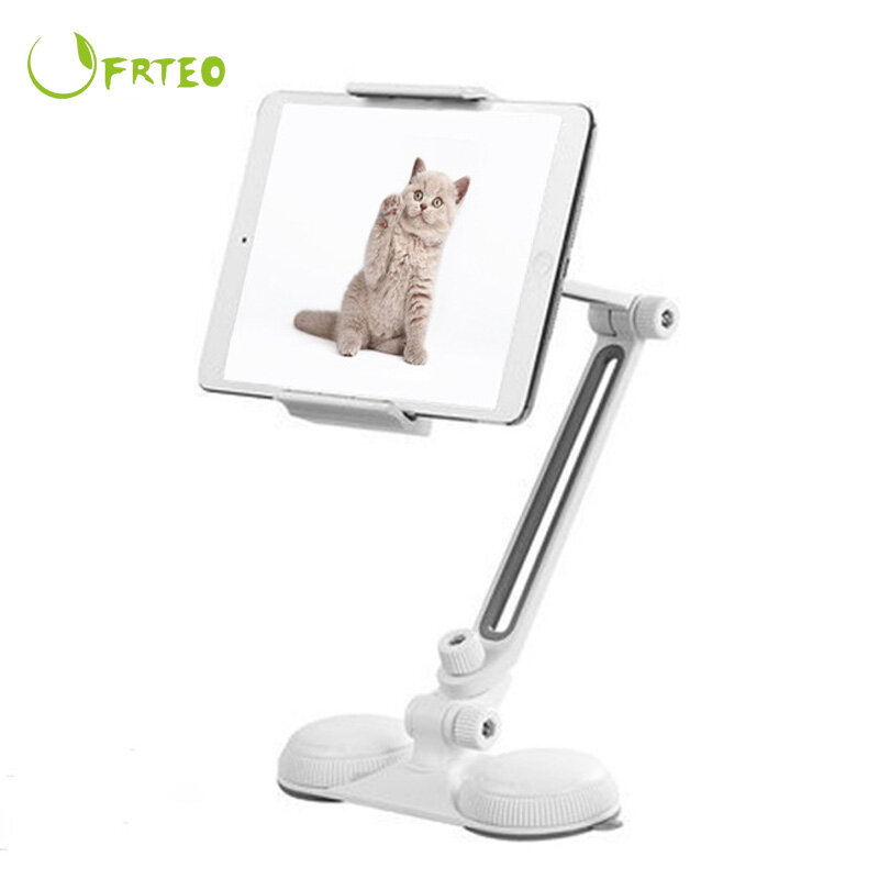 Aluminum Alloy Universal 360 Degree Sucker Solid Stand Support For iPad Bed Desktop Phone PC Tablet Heighten Holder Mount Frame