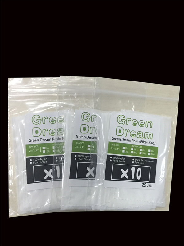 Bolsas de filtro de resina de grado alimenticio, prensa de té de 25/90/2,5 micras, 120 "x 4", 40 piezas