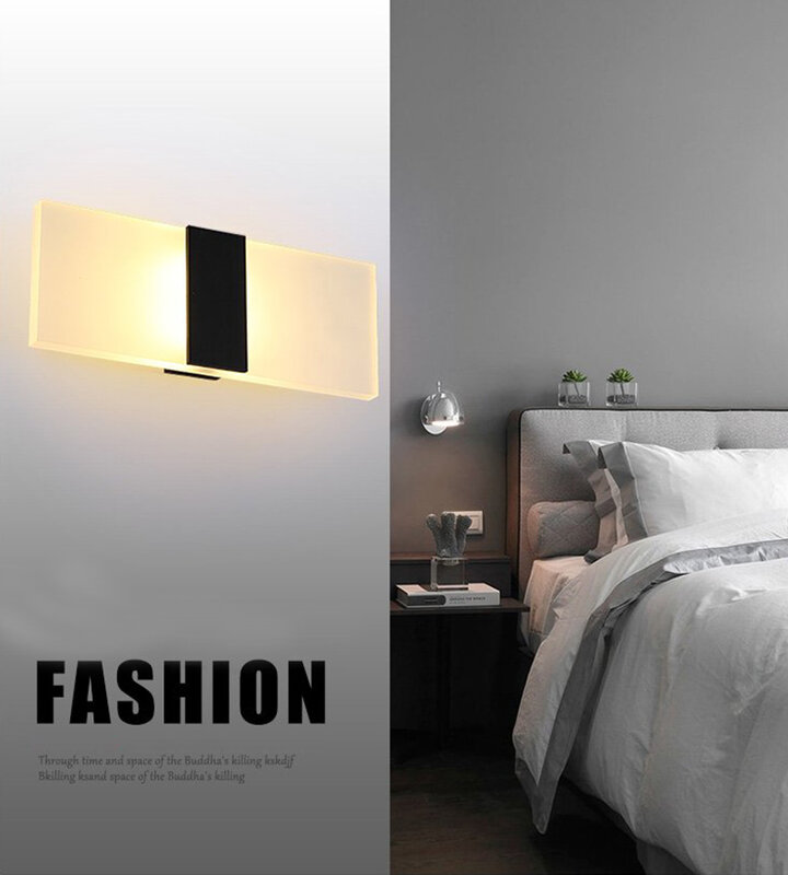 LAIMAIK moderna lámpara de pared Led AC110V/120V lámpara LED lámpara de pared de acrílico Simple suave dormitorio faro Noche de LampAC100-240V