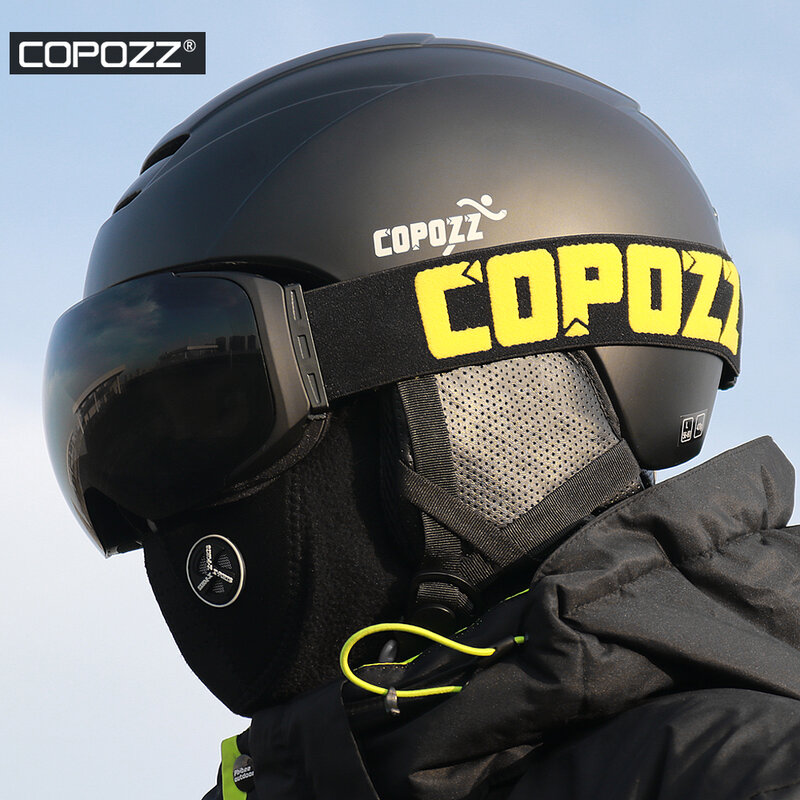 COPOZZ-casco de esquí moldeado integralmente, para Snowboard, para hombre y mujer