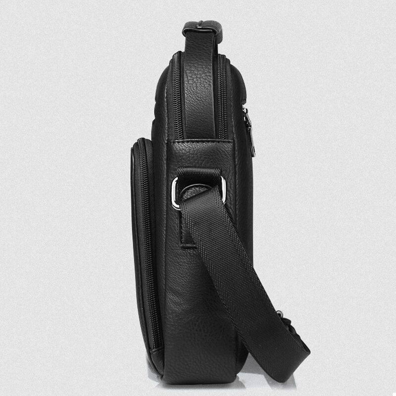 New Fashion designer high quality PU leather men shoulder bag casual zipper office messenger bags for men Crossbody Bags