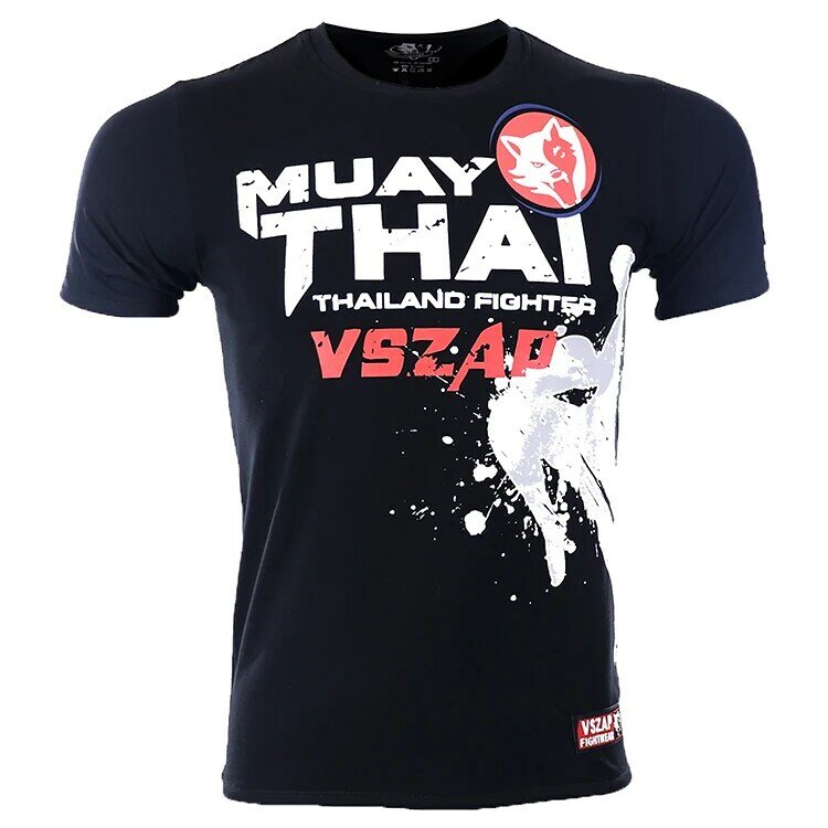 Мужская футболка VSZAP, футболка для тренировок по боксу, MMA, борьбе с боевыми единоборствами, фитнесу, муай тай