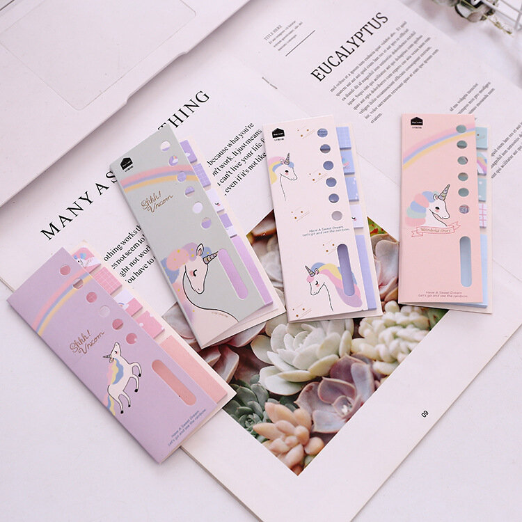 Cute Unicorn N Times Memo Pad Sticky Notes Cartoon Bookmark Stationery Label Stickers School Supplie Notepad Escolar