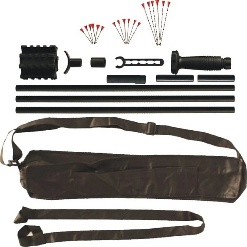 60" tactical Blow Gun with Cal. 50 and comes with 18 mixed size steel darts ( 6 large+ 6 medium + 6 small)