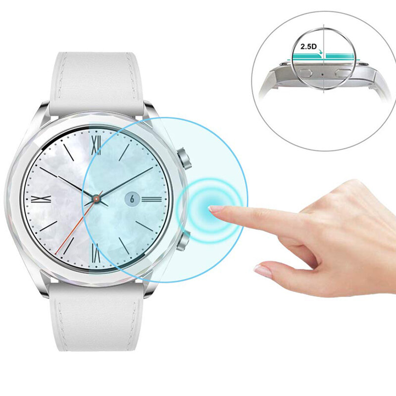 Huawei watch gt/watch gt 2 46mm, película protetora de tela temperada hd, resistente a arranhões, acessórios sem bolhas