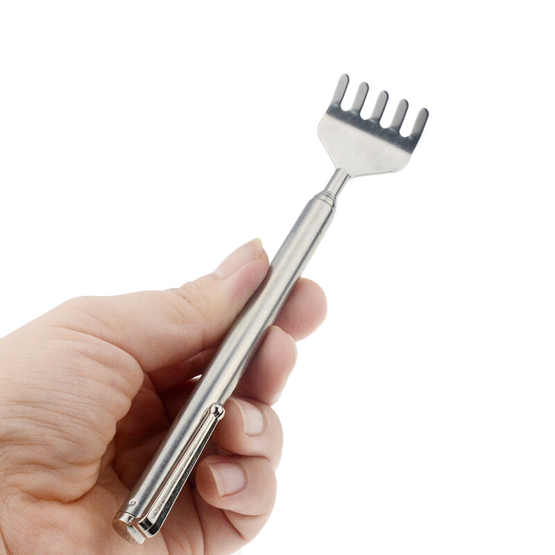 1pcs Articles For Daily Use Creative New Portable Stainless Steel Claw Telescopic Retractable Back Scratcher Extendible