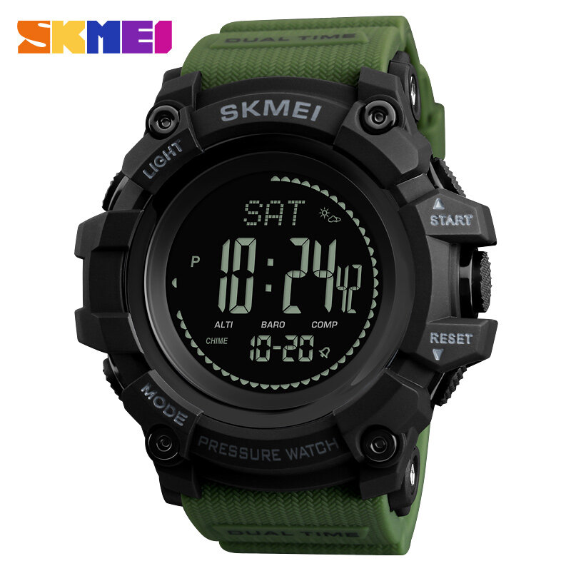 Nowe męskie zegarki sportowe marka SKMEI ciśnienie kompas zegarek Alarm chronometr cyfrowe zegarki na rękę 30M wodoodporny Relogio Masculino
