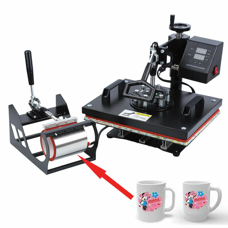 Yonntech-impressora de sublimação, prensa térmica 5 em 1, 29*38cm, máquina móvel para transfer em tecido, boné, camiseta, prato, celular