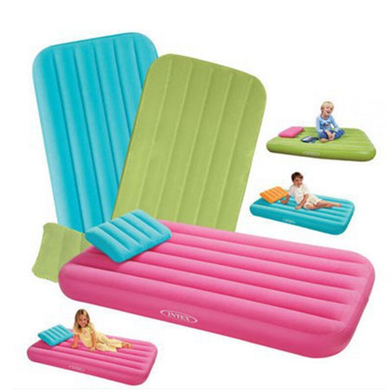 子供用ポータブルインフレータブルマットレスキャンプビーチで使用する枕