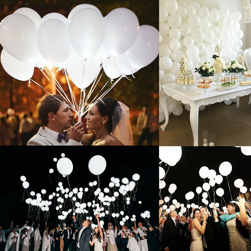 Ballon blanc mer des nuages 5 pouces 10 pouces 12 pouces 36 pouces, grand ballon à hélium en latex, décor de fête d'anniversaire de mariage