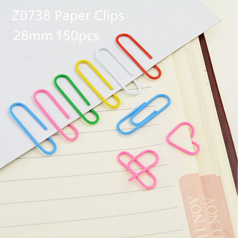 Clips de papel coloridos de Z-LABEL, Clips de papel de color rojo, venta al por mayor, 300 Uds.