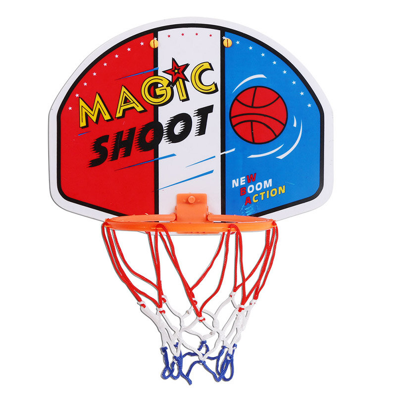 子供バスケットボールミニバックボードスポーツバスケットボールトレーニングフープマジック撮影屋内プラスチックフープセットぶら下げ