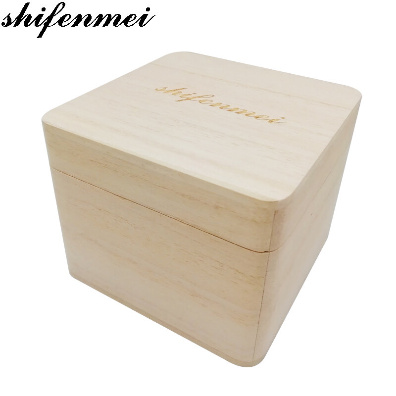 Shifenmei konfigurowalne drewniane pudełko na zegarek etui na zegarki profesjonalne wodoodporna obudowa pudełko na męski zegarek na rękę