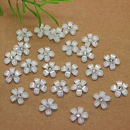 혼합 색상 10mm 귀여운 수지 꽃 모조 다이아몬드 플랫 백 카보 숑 DIY 전화, 네일 아트 장식