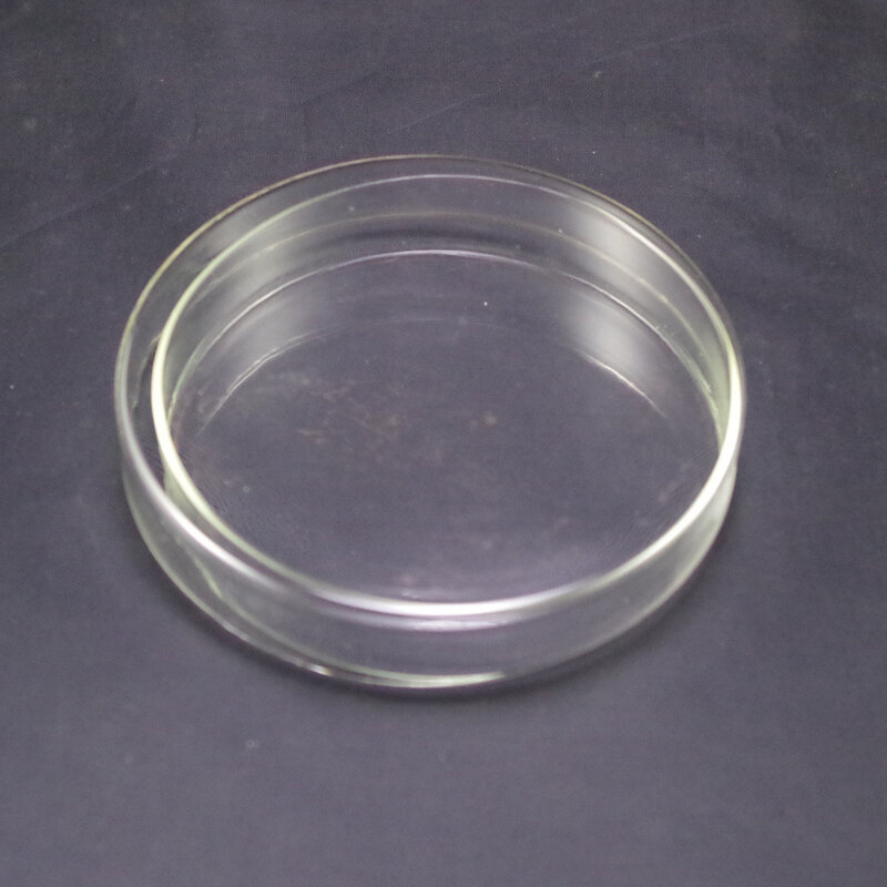 Vaisselle de pétri de 90mm avec couvercle en verre transparent