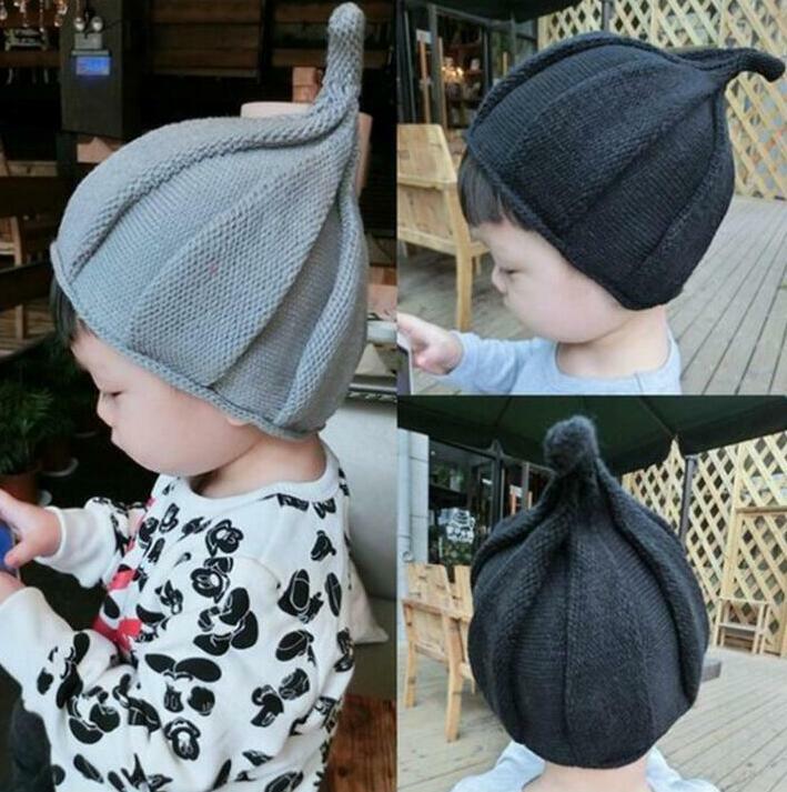 New Children Elf Hat Infant Toddler Autumn Winter Knitted Caps for Baby Bunny Beanie Spire Cap Photography Props