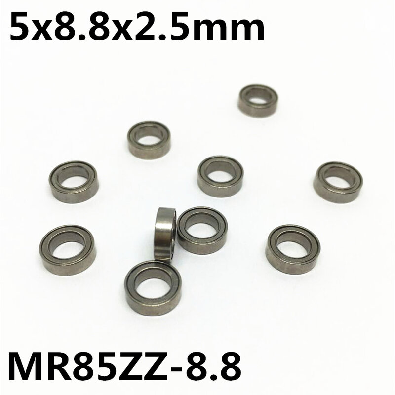 Rodamiento en miniatura de alta calidad, rodamiento de bolas de ranura profunda, MR85ZZ-8.8, 5x8,8x2,5mm, 10 Uds.