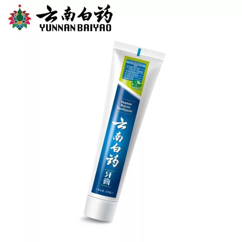 Yunnan baiyao antigingivitis pasta de dentes chinesa ervas ingredientes medicinais para evitar úlceras de boca sabor fresco hortelã 210g