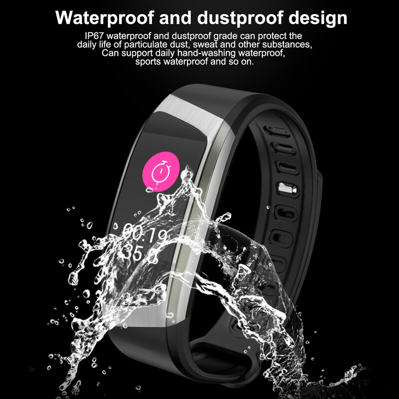 Relógio inteligente dos homens das mulheres esportes banda rastreador de fitness smartband pressão arterial à prova dwaterproof água smartwatch pulseira esporte masculino relógio de pulso