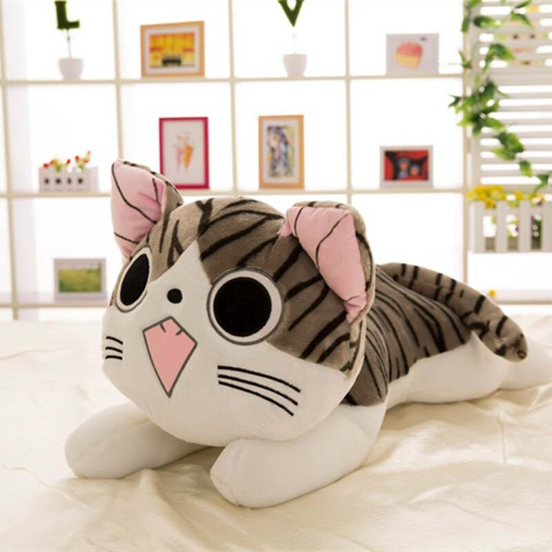 Рождественские подарки на день рождения, японская аниме фигурка кошки с сыром, плюшевая игрушка, подушка для куклы, Подушка 20 см, 1 шт.