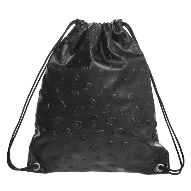 Nowa torba Unisex czaszka sznurkiem moda Sport torby podróżne plecak