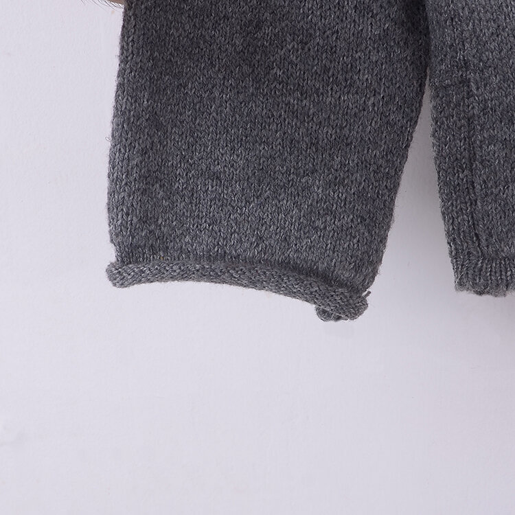 여성용 두꺼운 버튼 없음 니트 가디건, 포켓 쇼트 캐주얼 풀 슬리브 스웨터, 단색 저지 스웨터