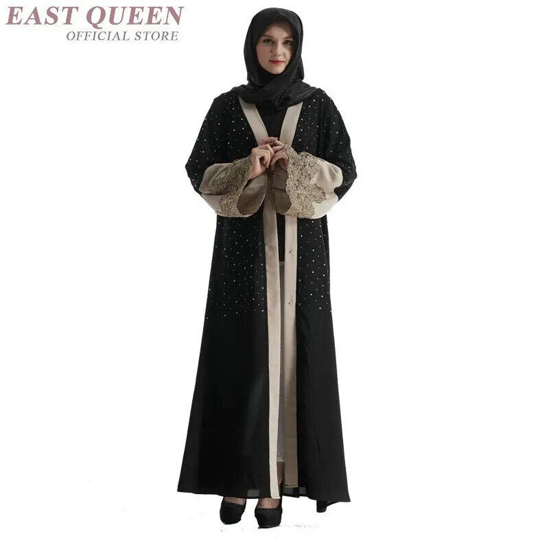 Ropa islámica para mujer, vestido musulmán bordado de obaya, caftán informal para adultos, abayas de Malasia, vestido musulmán femenino DD975 L