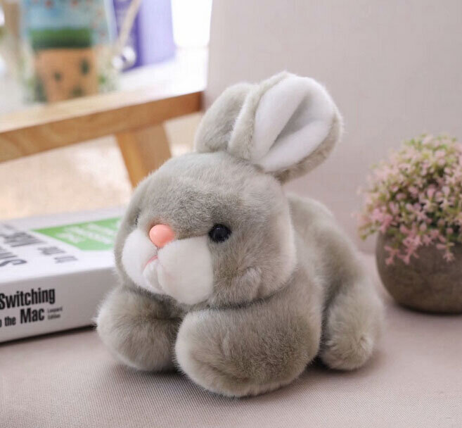 ANYUAN15CM/20CM Kawaii lindo conejo Rosa animales conejos juguetes de peluche para bebés niñas regalos de cumpleaños juguetes popsito