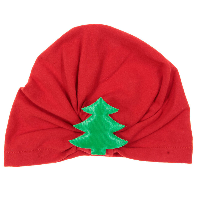 قبعة من مزيج القطن لحديثي الولادة ، عمامة مع فيونكة للأطفال ، إكسسوار للصور ، قبعة عيد الميلاد ، هدية الكريسماس