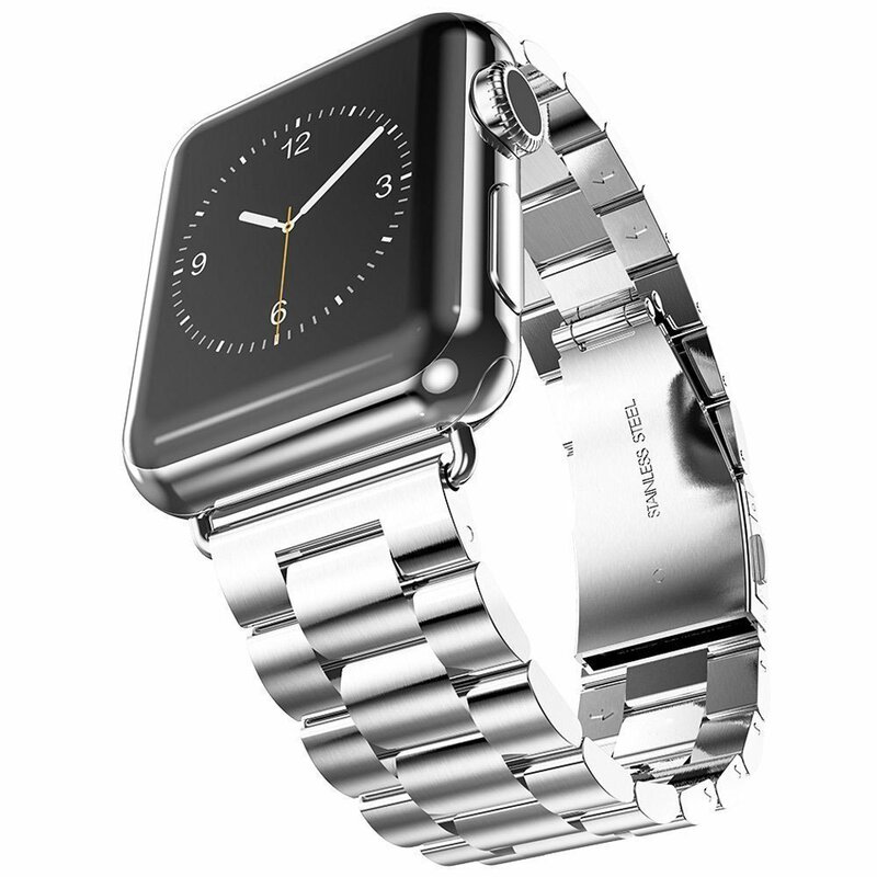 Apple Watch SE 시리즈 8 7 6 5 4 3 2 1 용 스테인레스 스틸 시계 밴드, 38/40/41/42/44/45/49mm 밴드, 교체 스트랩