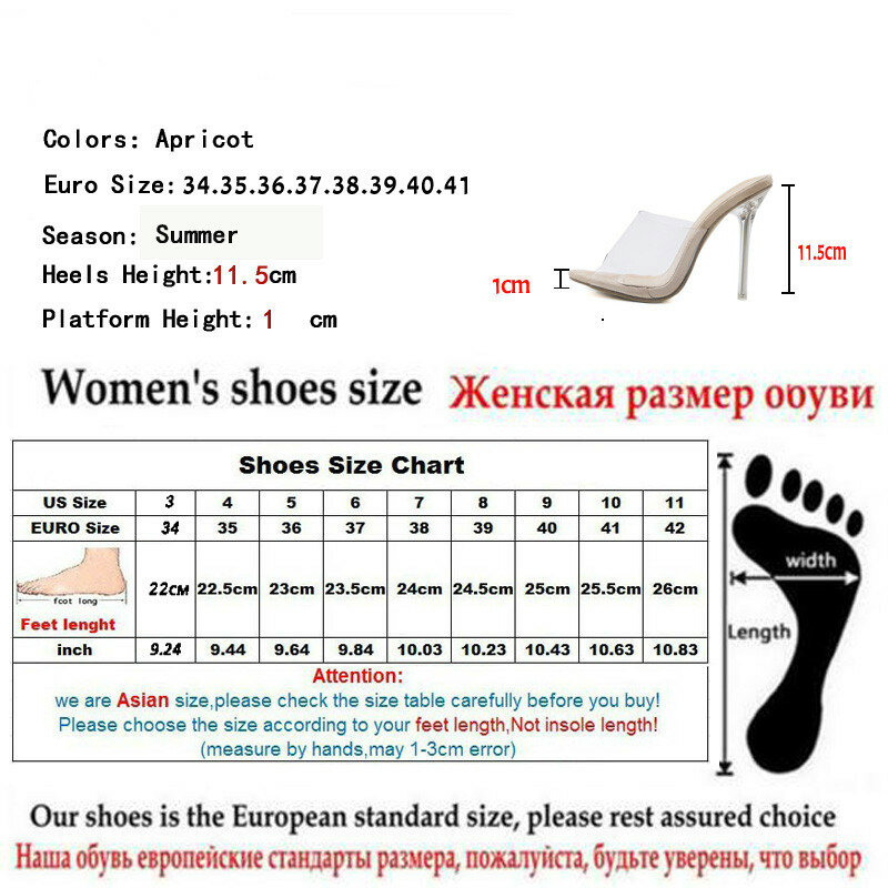 PVC Jelly Sandals Open Toe High Heels Women Transparent Perspex Slippers Shoes Heel Clear Sandals 227GGX CD