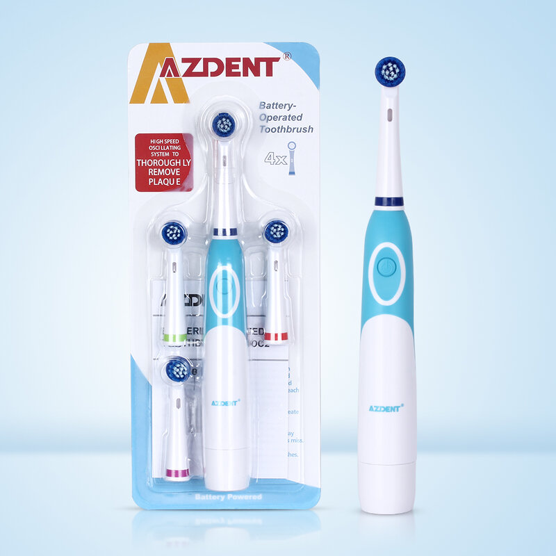AZDENT 回転電気歯ブラシ 4 ブラシヘッド口腔衛生健康製品で操作なし充電式歯ブラシ