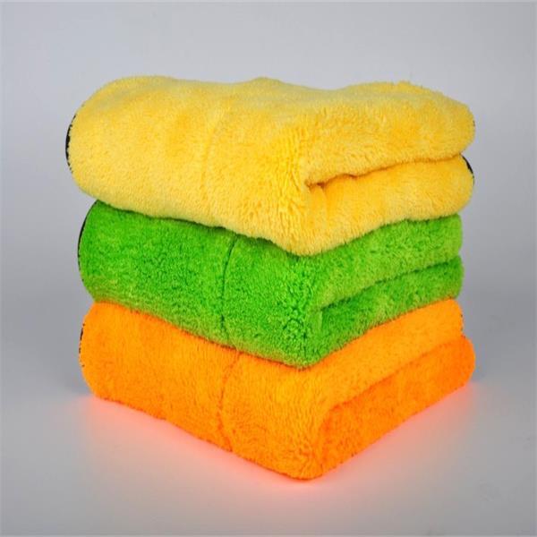 Car Wash Double Color Microfiber Towel Cleaning Drying Care Cloth Hemming Strong Absorbent 45x38 cm
