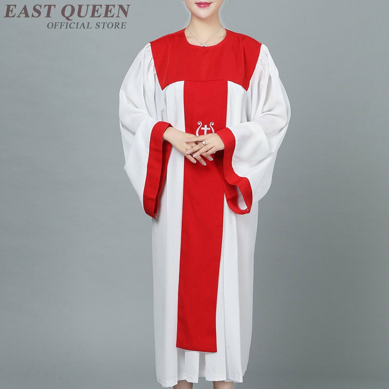 Clergy เสื้อคลุมผู้ใหญ่ priest เครื่องแต่งกายชุด choir โบสถ์ชุดคริสเตียนเสื้อผ้า DD1272