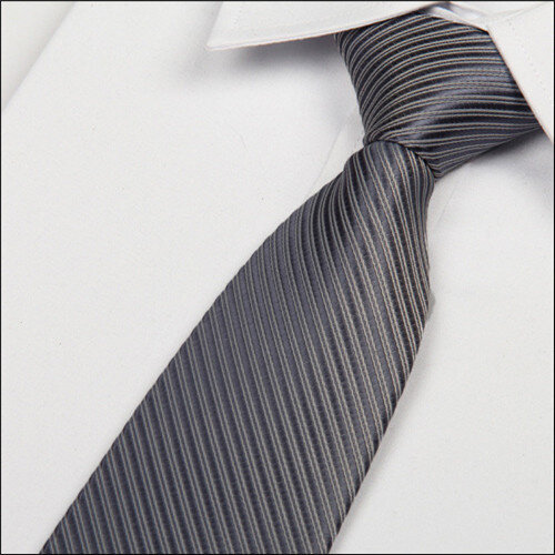 SHENNAIWEI 2016 neue graue krawatte silber krawatten für männer 8 cm silk krawatte Striped casual kleid männer krawatten designer mode lot