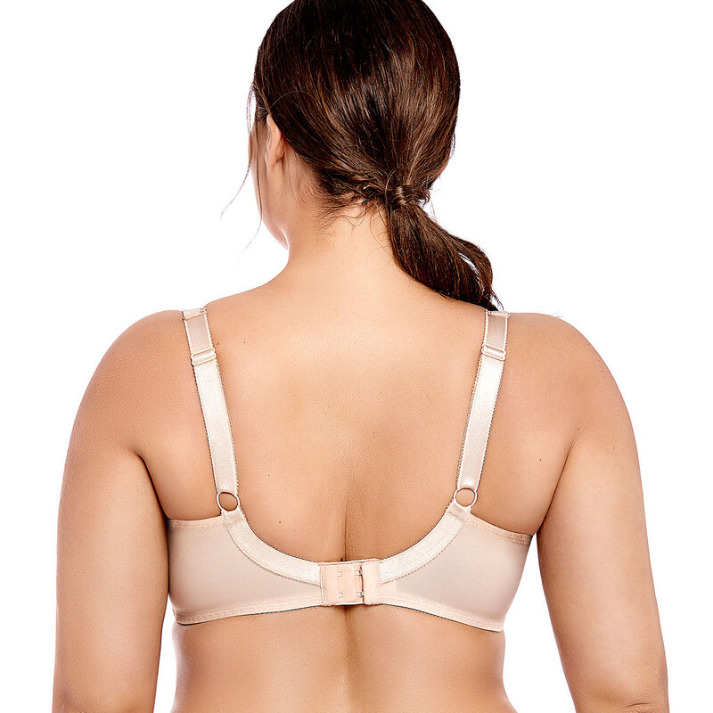 Women's Full Coverage Non Padded Firm Support Control Underwired Plus Size Bra 34-42 D DD E F G H