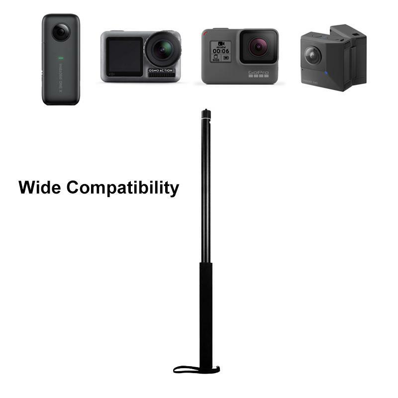 Insta360 One X2อลูมิเนียมโลหะผสม3เมตรMonopod Selfie StickสำหรับDJI OSMO Action/กระเป๋า2/Gopro Hero 7 6 5กล้องSjcamอุปกรณ์เสริม