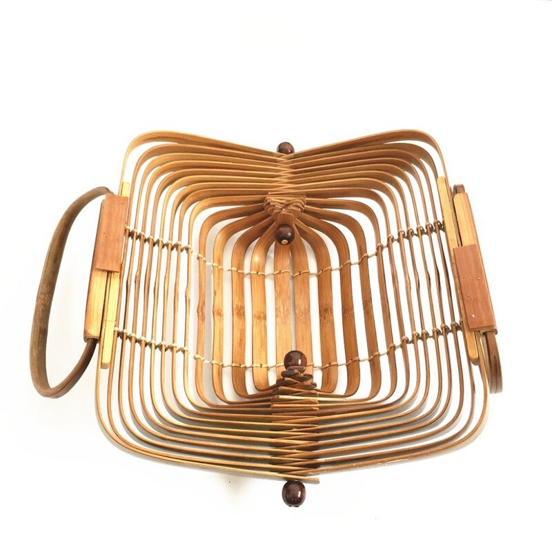 Bolso de bambú plegable para mujer, bolsa de mano de diseñador, de playa, hecha a mano, para verano, 2019