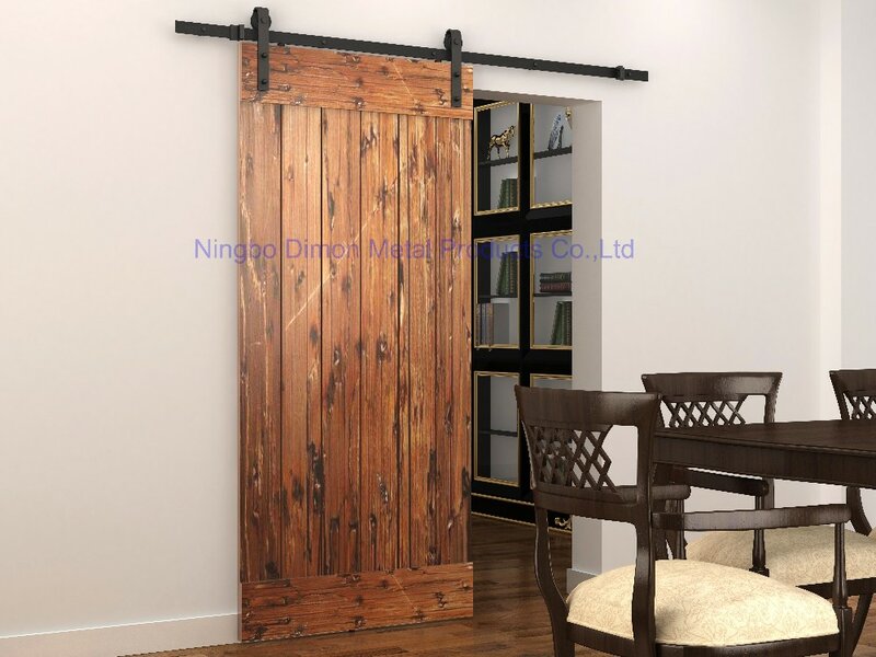 Dimon-Herrajes para puertas correderas de madera, DM-SDU de cierre suave, estilo americano personalizado, 7201 con Kits de amortiguación