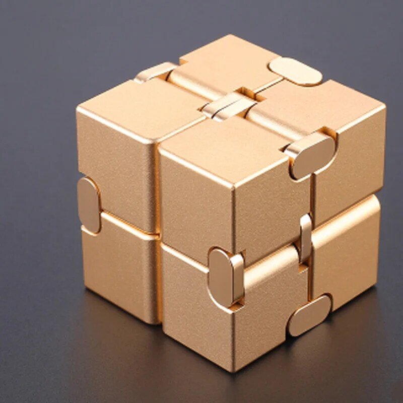 Giocattolo antistress Premium Metal Infinity Cube Decompresses portatili Relax Toys per adulti uomo donna