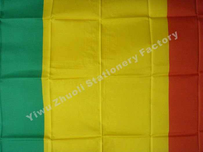 Mali Vlag 150X90 cm (3x5FT) 115g 100D Polyester Dubbel Gestikt Hoge Kwaliteit Gratis Verzending