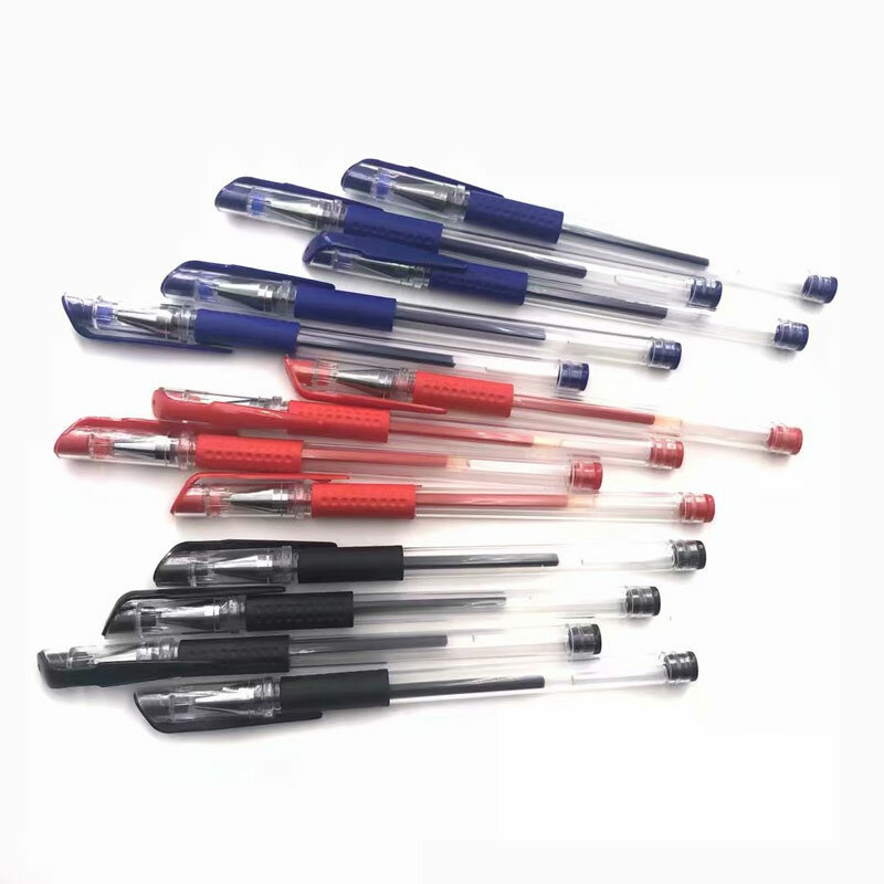 Bolígrafo de Gel de tinta neutra para estudiantes, suministros escolares, herramienta de papelería, regalo, oficina, rojo, azul, negro, 0,5mm, 8 unidades por lote